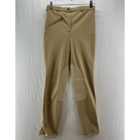 tuffrider Pants - TuffRider Pants Womens Sz S Ride N' Go Ribbed Knee Patch Breeches Equestrian Tan